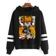 Demon Slayer Hoodie Zenitsu Agatsuma Pullovers Sweatshirt Fashion Manga Street Cool Top Demon Slayer Anime