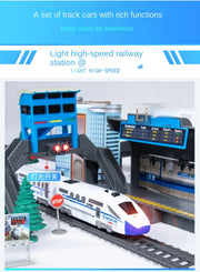 High-Speed Electric Train Set – Realistic Rail Model with Tracks for Kids to Assemble