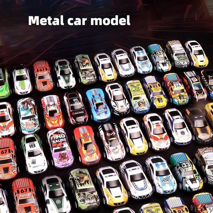 48-Piece Alloy Car Set – Classic Racing and Tin Car Models in Gift Box for Kids