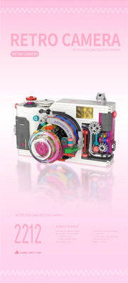 Retro DSLR Camera Assembly 500+ pieces Building Block Detachable Mechanical Trendy Punk Style Model
