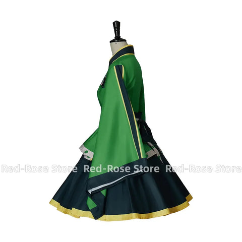 Froppy Cosplay Frog Tsuyu Asui Costume Fantasy Dress Kimono Lolita Maid Cosplay Uniform Outfits Women Suit