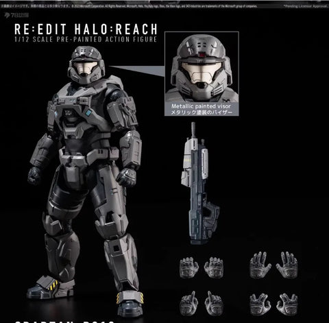 1/12 Scale Halo Action Figure - Emile-A239 Spartan-B312 Room Decoration Toy For Kids Christmas Gift Collectible Handmade Model