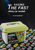 30PCS 50PCS Mini Alloy Car Model Set with Storage Box Diecast Cars Toys for Boys Sliding Inertia Vehicle Children Toy Kit Gifts