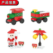 Christmas Advent Calendar Building Blocks Toys Christmas Reindeer Santa Claus Building Blocks Gifts Box