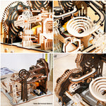 3D Wooden Marble Run Set — DIY Assembly Mechanical Model Kit (Ages 8+)