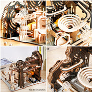 3D Wooden Marble Run Set – DIY Assembly Mechanical Model Kit