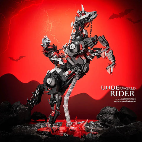 1178pcs Hell Death Knight War-horse Model Building Blocks Kits DIY Undead Skull Knight Bricks Toys For Kids Gifts