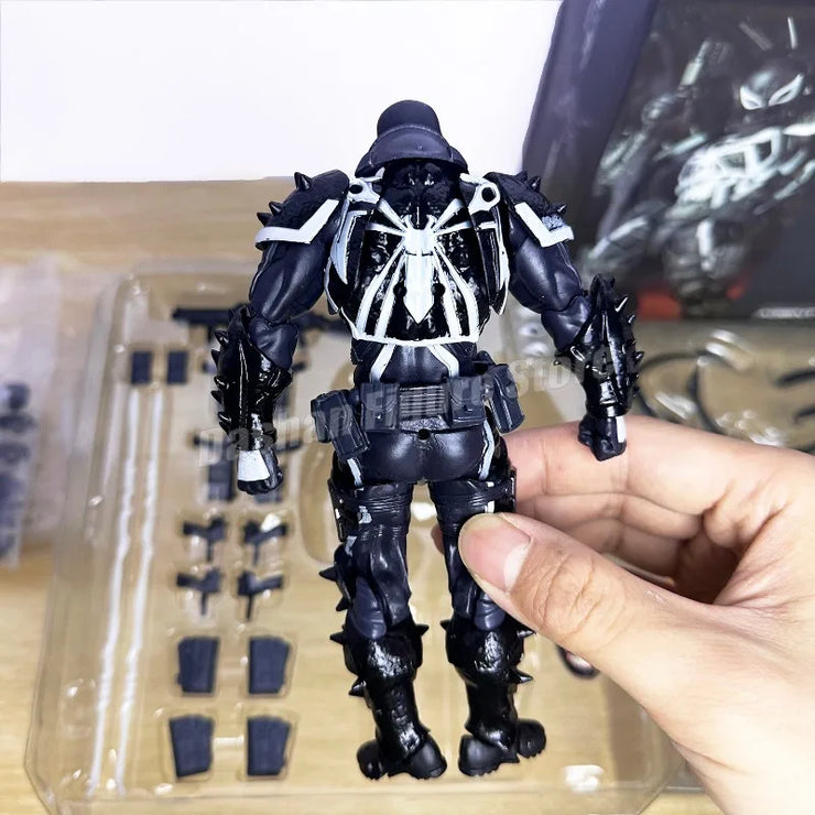 Amazing Yamaguchi Revoltech Agent Venom Action Figure – Superhero Eugene Thompson Model Toy, Perfect Gift Collection