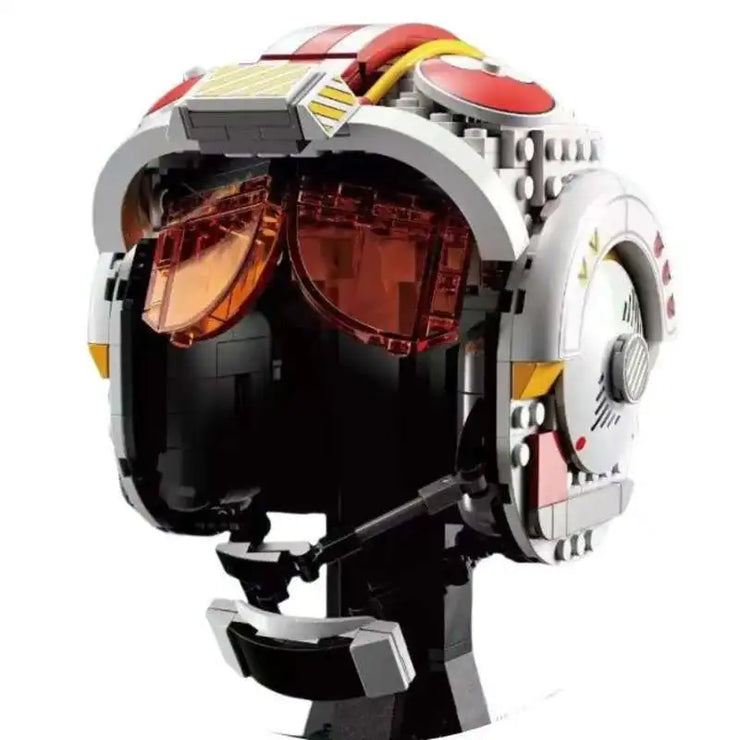 Star Wars Fighter Pilot Helmet Building Blocks Desk Decoration AT Jangos Kylos Fetts Rens C-3PO