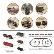 Remote Control Electric Train Set – Classic Model with Assembled Railway Tracks, Light & Sound for Kids