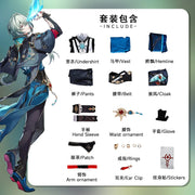 Anaxagoras Cosplay Costume – Honkai: Star Rail Uniform with Wig from Grove of Epiphany Amphoreus for Men and Women, Ideal for Halloween Events