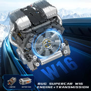 Engine Building Blocks Model Series Technical STEM Toys Moc Tank V8 Engine Supercar W16 Bricks Assembly Toy Set Kids Adults Gift