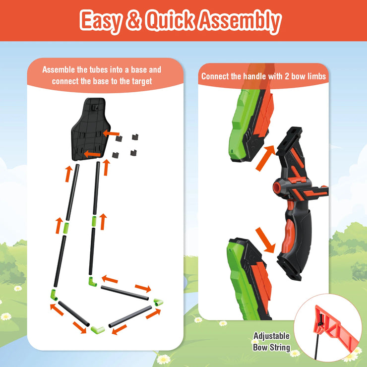 DORTALA Kids Bow and Arrow Set with 20 Suction Cup Arrows