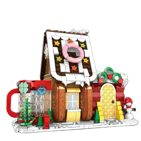 1084pcs New City Creativity Winter Village Christmas House Christmas ART House Model Building Blocks Bricks Kids Toys Christmas Gifts