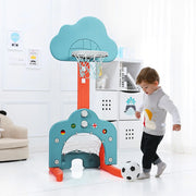 ERGOMASTER Basketball Hoop Set Stand 3-In-1 Sports Kid Center