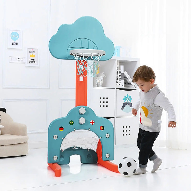 ERGOMASTER Basketball Hoop Set Stand 3-In-1 Sports Kid Center