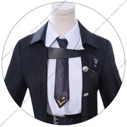 Game Love and Deepspace Anime Cosplay Costume Black Fashion Wig Dress Uniform for Women Girls Halloween Party Role Play