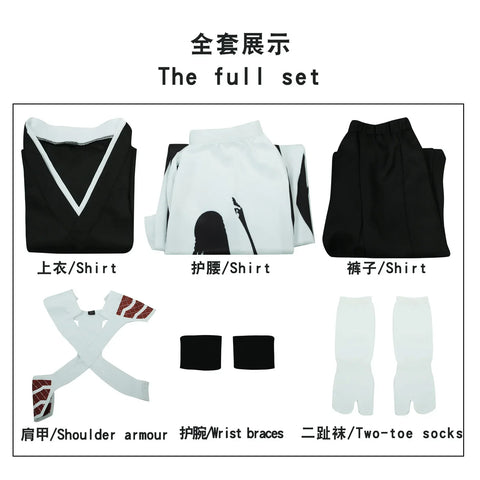 Bleach Thousand-Year Blood War Kurosaki Ichigo Cosplay Costume Wig Shinigami Attire Pauldron Outfit For MenHalloween New Party