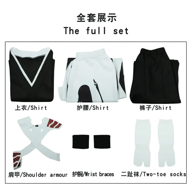 Bleach Thousand-Year Blood War Kurosaki Ichigo Cosplay Costume Wig Shinigami Attire Pauldron Outfit For MenHalloween New Party