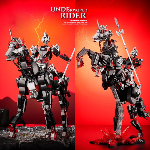 1178pcs Hell Death Knight War-horse Model Building Blocks Kits DIY Undead Skull Knight Bricks Toys For Kids Gifts