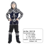Child Greek Roman Warrior Gladiator Costume Boys Knight Cosplay Carnival Party Fancy Dress Costume only. No Weapon