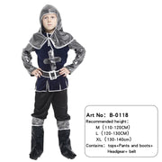 Child Greek Roman Warrior Gladiator Costume Boys Knight Cosplay Carnival Party Fancy Dress Costume only. No Weapon