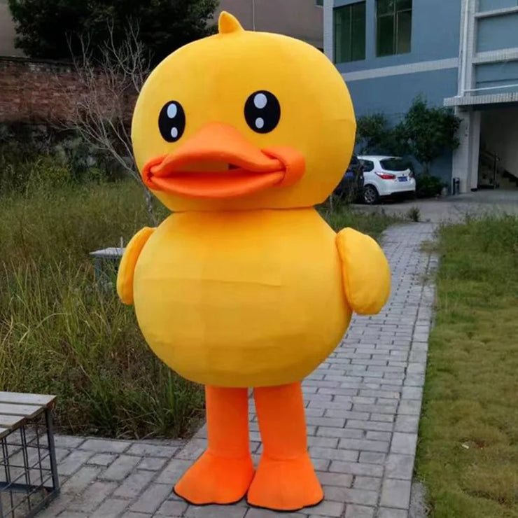 Yellow Duck Mascot Costume – Cartoon Character Cosplay Outfit for Adults, Festivals, Carnival & Halloween Parties