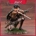 28cm Attack on Titans Levi Ackerman Action Anime Figura Kawai Eren Jaege Mikasa Ackerman The Armored Titan Figure