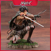 28cm Attack on Titans Levi Ackerman Action Anime Figura Kawai Eren Jaege Mikasa Ackerman The Armored Titan Figure