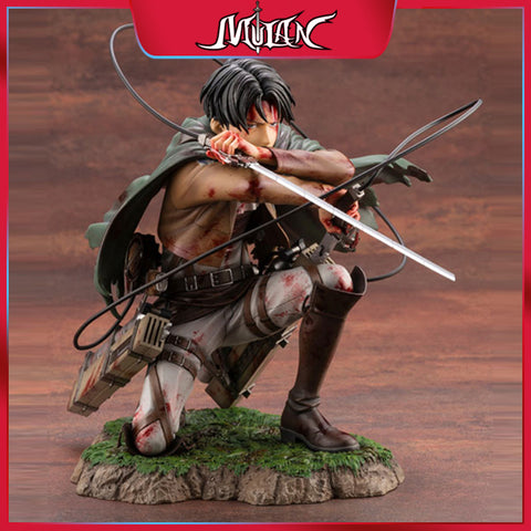 28cm Attack on Titans Levi Ackerman Action Anime Figura Kawai Eren Jaege Mikasa Ackerman The Armored Titan Figure