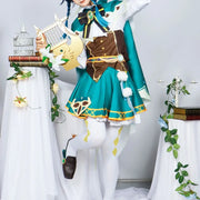 Genshin Impact Venti Cosplay Costume Wig Dress