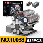 Engine Building Blocks Model Series Technical STEM Toys Moc Tank V8 Engine Supercar W16 Bricks Assembly Toy Set Kids Adults Gift