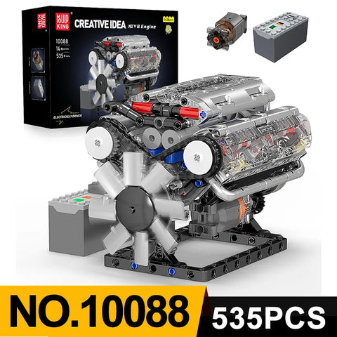 Engine Building Blocks Model Series Technical STEM Toys Moc Tank V8 Engine Supercar W16 Bricks Assembly Toy Set Kids Adults Gift