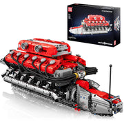 Engine Building Blocks Model Series Technical STEM Toys Moc Tank V8 Engine Supercar W16 Bricks Assembly Toy Set Kids Adults Gift