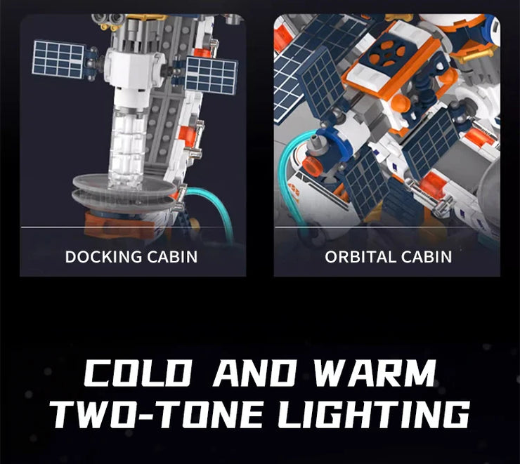 Creative Technology Space Station Transparent Globe Building Set – High-Tech Construction Bricks