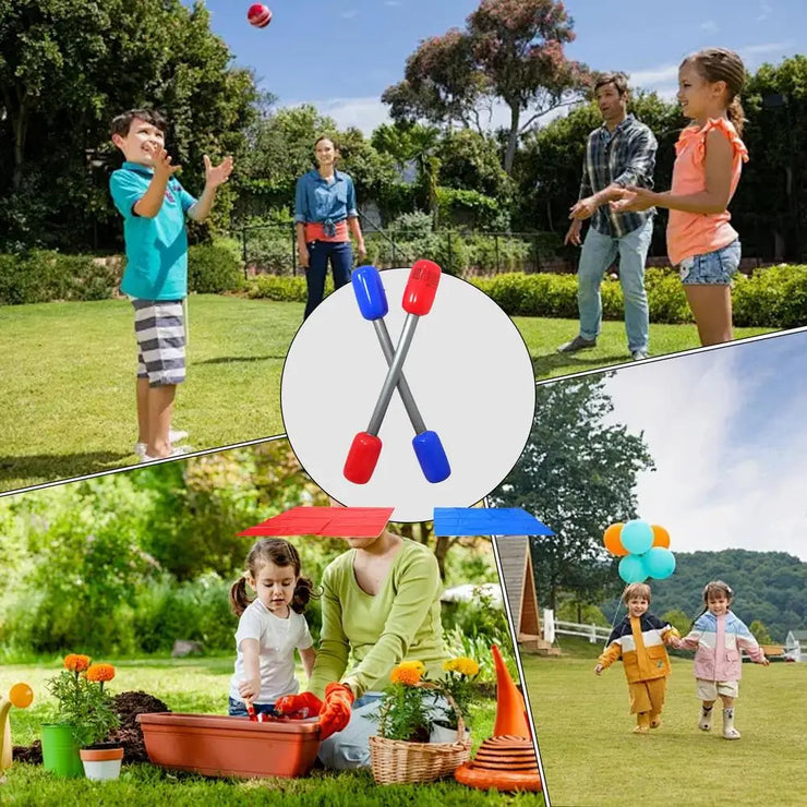 Inflatable Jousting Yard Sticks Mats Kit Inflatable Gladiator Game
