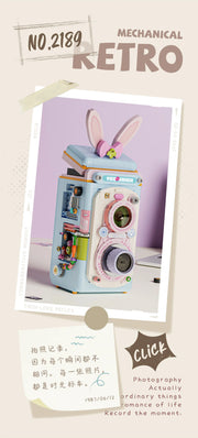 Retro DSLR Camera Assembly 500+ pieces Building Block Detachable Mechanical Trendy Punk Style Model