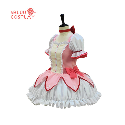 SBluuCosplay Kaname Madoka Costume – Upgraded Puella Magi Madoka Magica Dress for Halloween and Cosplay Events
