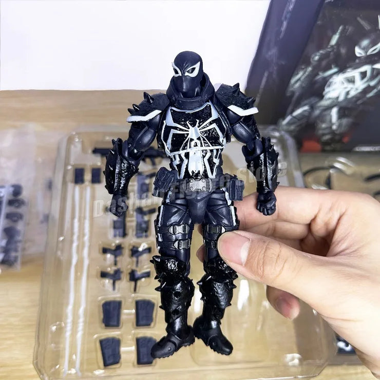 Amazing Yamaguchi Revoltech Agent Venom Action Figure – Superhero Eugene Thompson Model Toy, Perfect Gift Collection