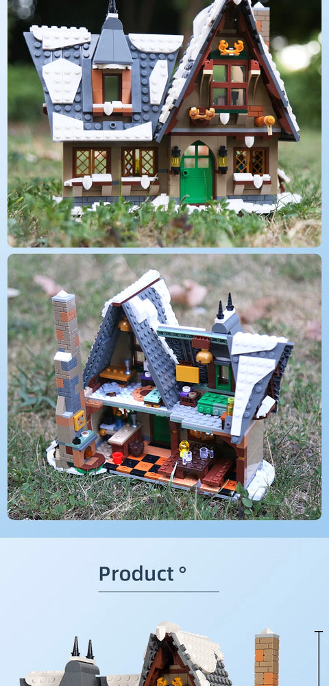 766pcs Christmas Cottage Building Toys Building Block Brick Set Kids Christmas Gift
