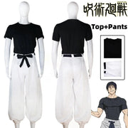 Toji Fushiguro Cosplay Costume – Jujutsu Kaisen Season 2 Uniform with Wig for Men and Women, Ideal for Halloween or Role Play