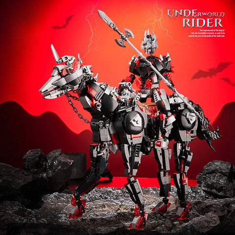 1178pcs Hell Death Knight War-horse Model Building Blocks Kits DIY Undead Skull Knight Bricks Toys For Kids Gifts