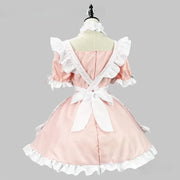 Black and White Lolita Maid Costume – Cute French Apron Dress Uniform for Cafe, Parties, and Cosplay