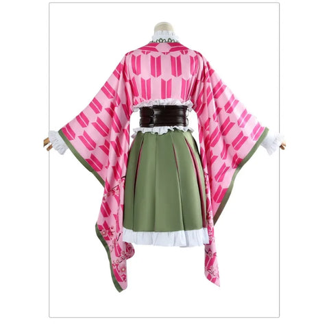 Kanroji Mitsuri Cosplay Costume – Pink Anniversary Dress for Anime Fans, Halloween, Carnival, and Party Events