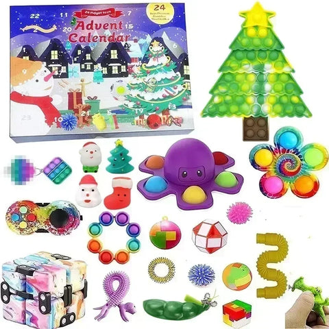 Christmas Advent Calendar Box Princess Dress Up Headwear Jewelry Set cute unicorn toys 24Days Countdown Calendar Xmas Gifts