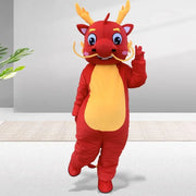 Green, Blue & Red Dinosaur Mascot Costume – Walking Character Outfit with Headgear for Adult Performances & Events