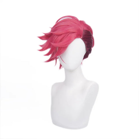Arcane Vi Cosplay Costume Wig Hair for Anime Jinx Sister Cosplay Outfits Vi Cosplay Shoes Boots Leather Jacket