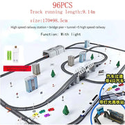 High-Speed Electric Train Set – Realistic Rail Model with Tracks for Kids to Assemble