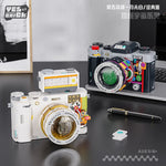Retro DSLR Camera Assembly 500+ pieces Building Block Detachable Mechanical Trendy Punk Style Model