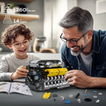 Engine Building Blocks Model Series Technical STEM Toys Moc Tank V8 Engine Supercar W16 Bricks Assembly Toy Set Kids Adults Gift